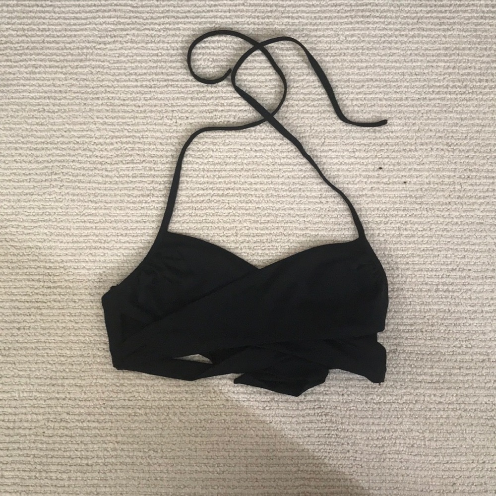 Black H&M Cross-Over Bikini Top